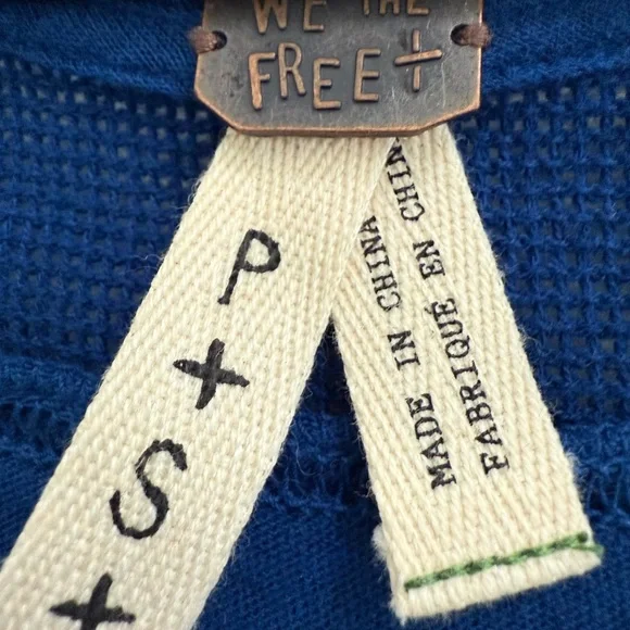 We The Free Royal Blue 3/4 Sleeve Tee - Picture 6 of 6